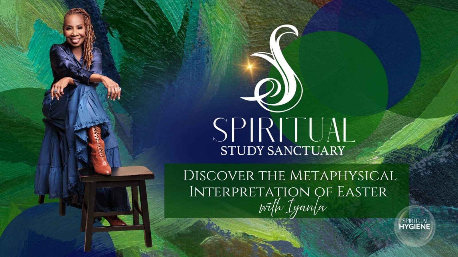Woman promoting Spiritual Study Sanctuary Easter event